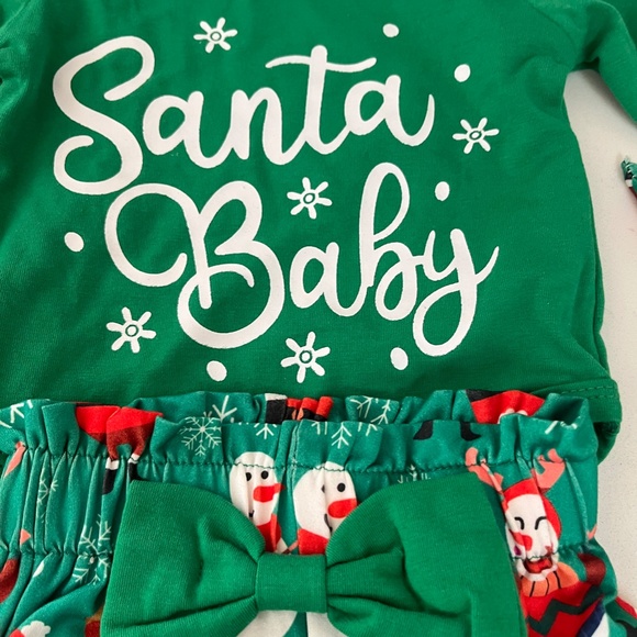 NEW Santa Baby 0-3Months, 4pc set Santa Baby, Snowman set NEW - Picture 2 of 2